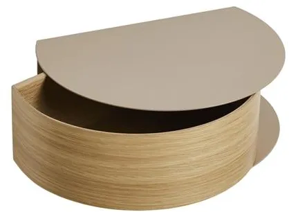 Woud Wallie Vägg­hylla Grå Beige/Ek